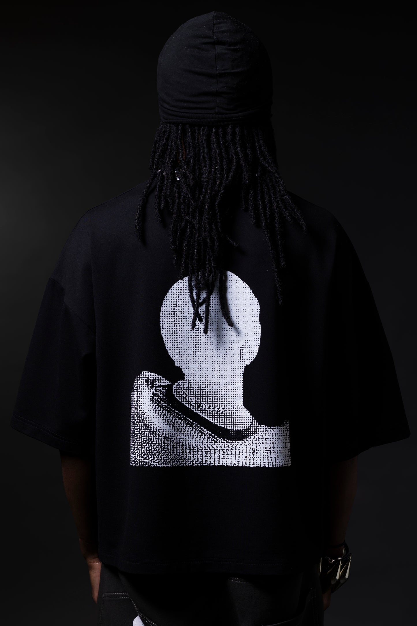 Cropped fit T-Shirt black