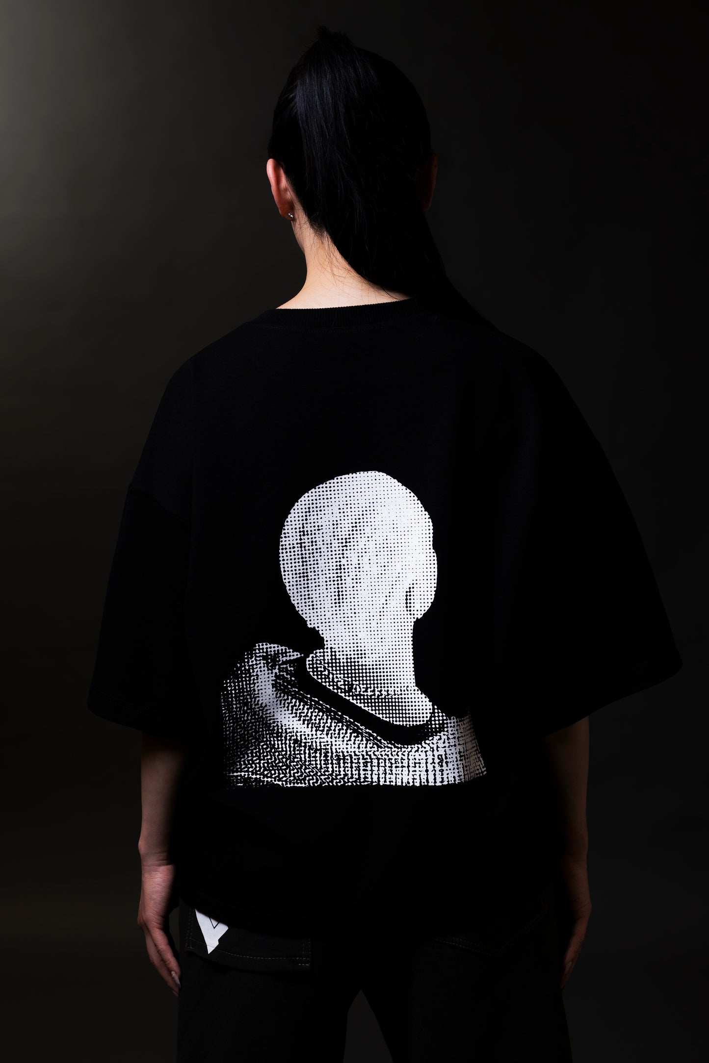 Cropped fit T-Shirt black