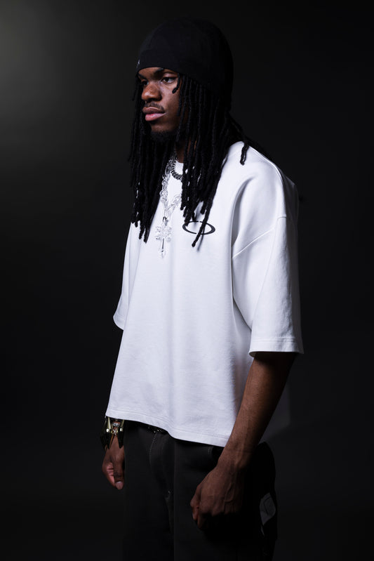 Cropped fit T-Shirt white