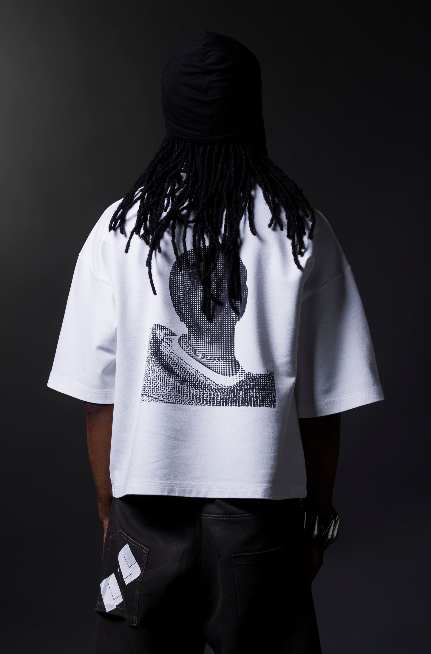 Cropped fit T-Shirt white