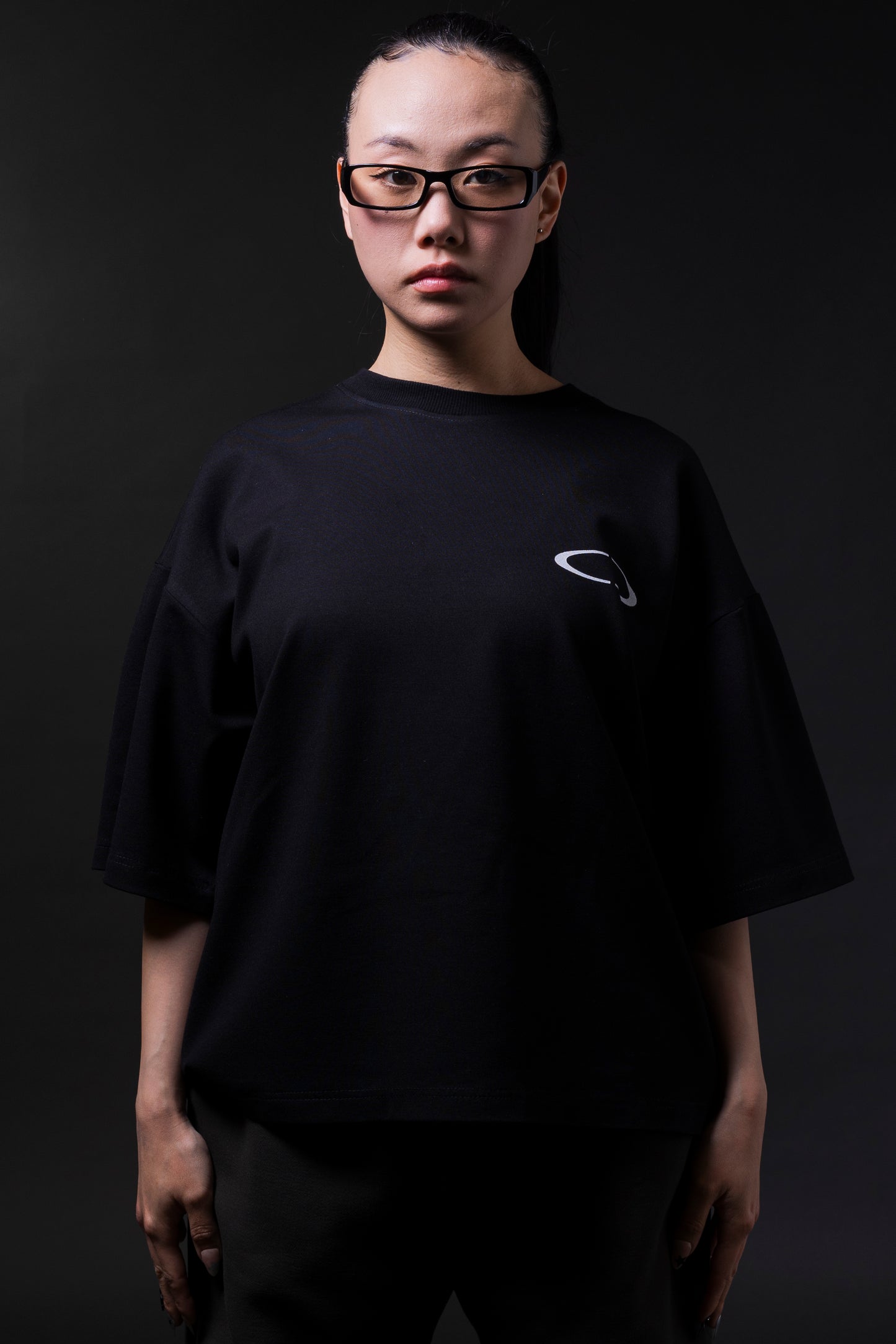 Cropped fit T-Shirt black