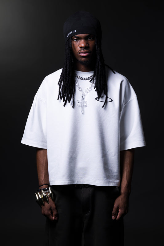 Cropped fit T-Shirt white