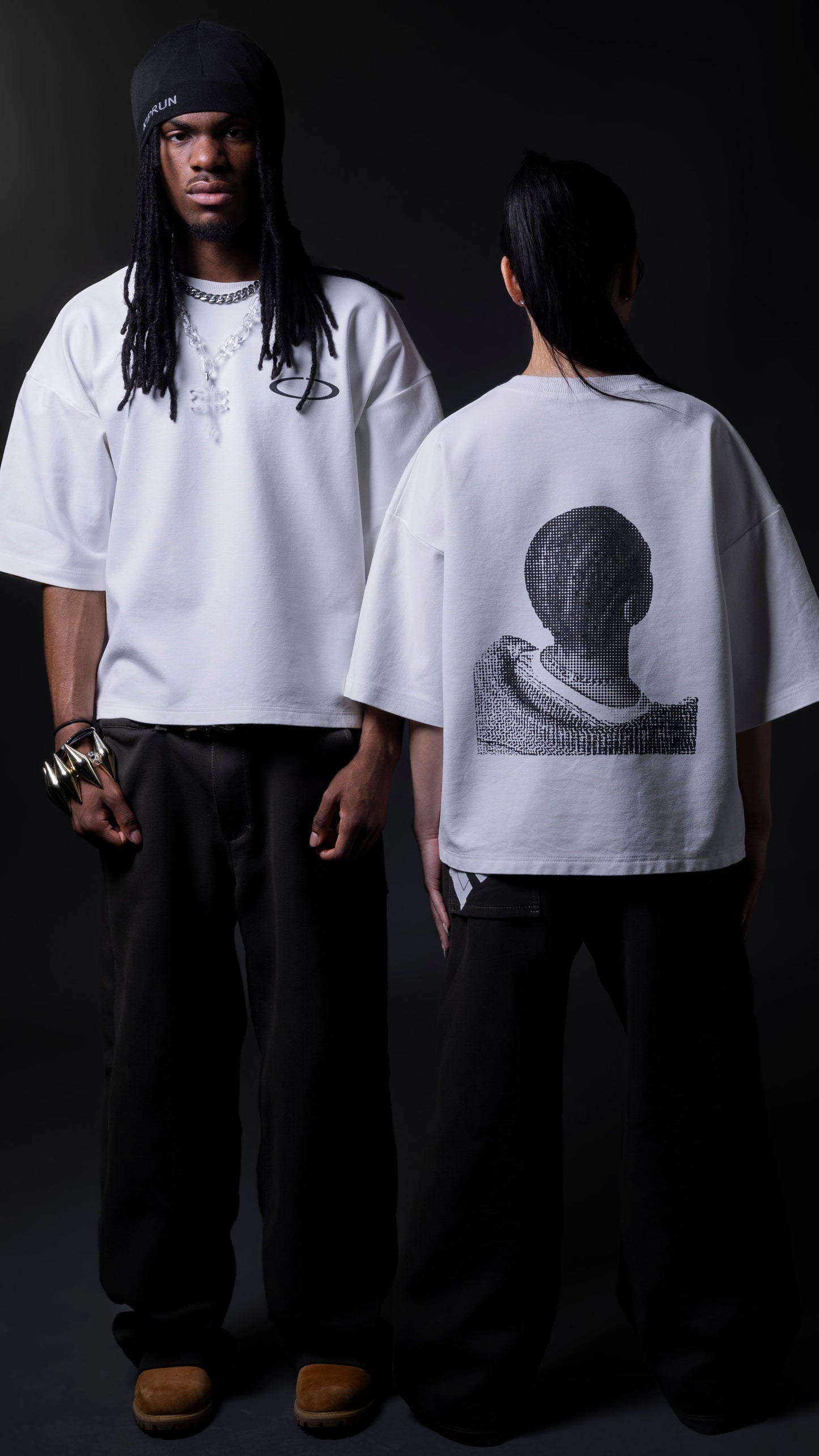 Cropped fit T-Shirt white