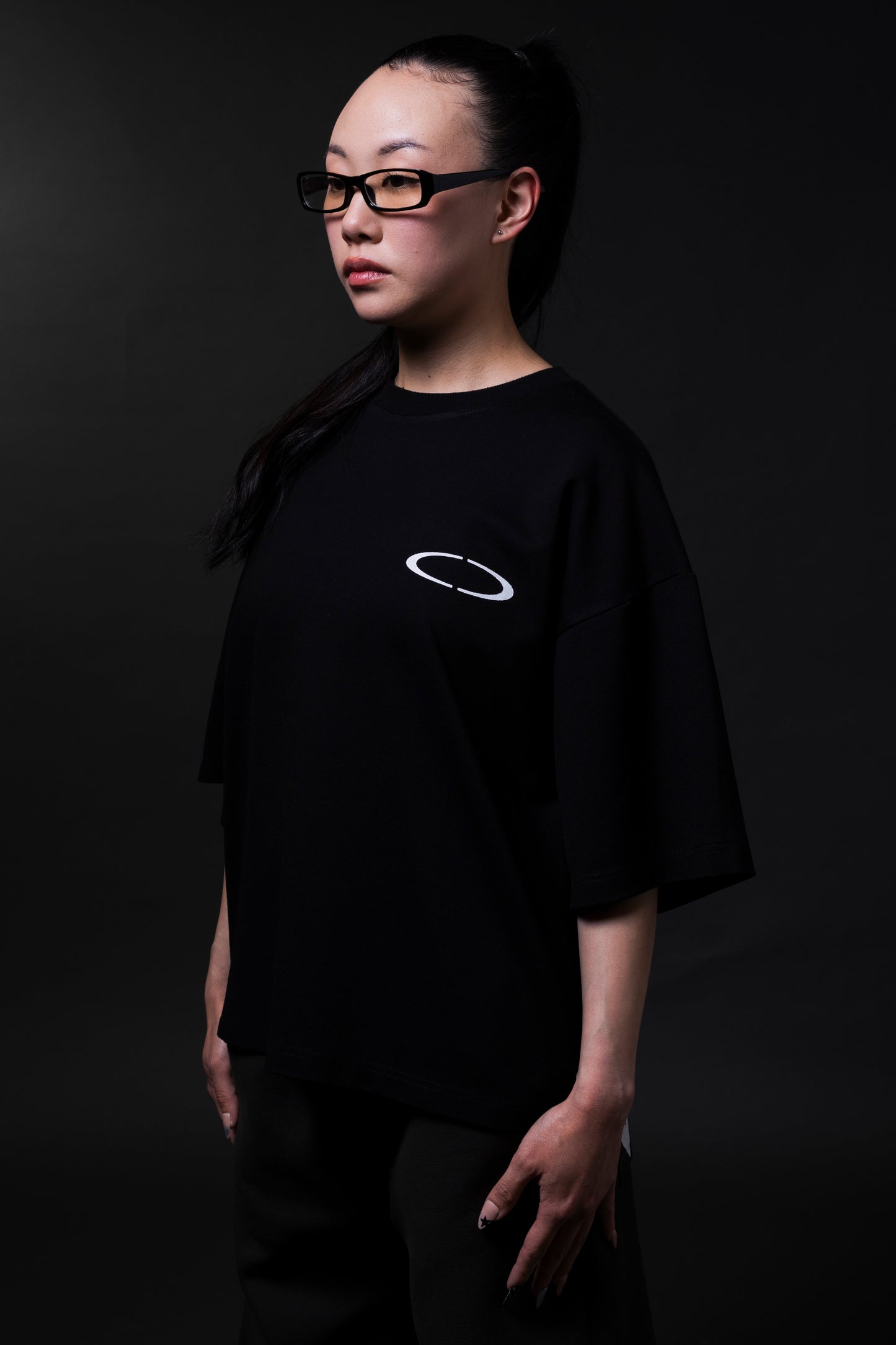 Cropped fit T-Shirt black